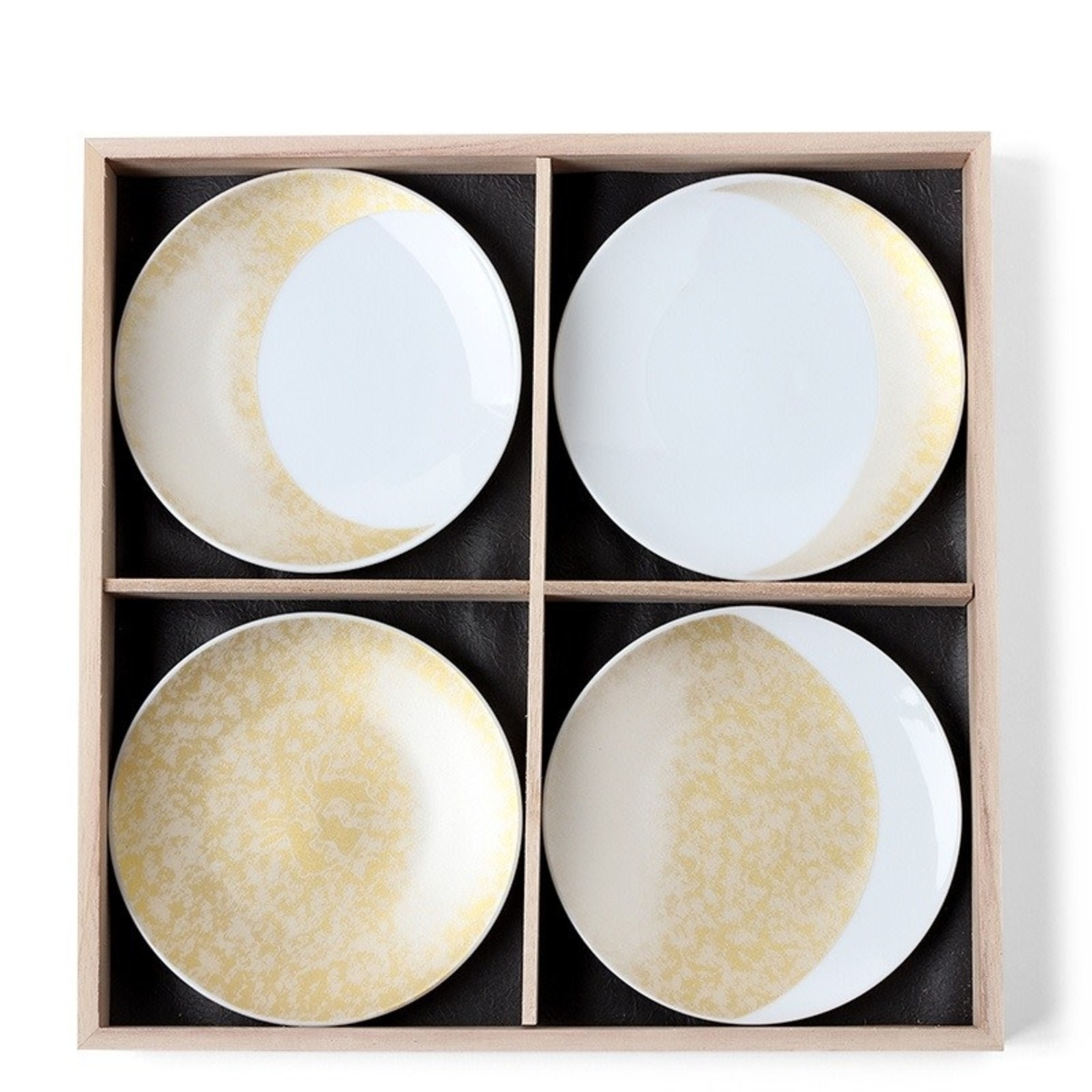 Plate - Set of 4 Gold Moon / Rabbit 4.75" - 05581