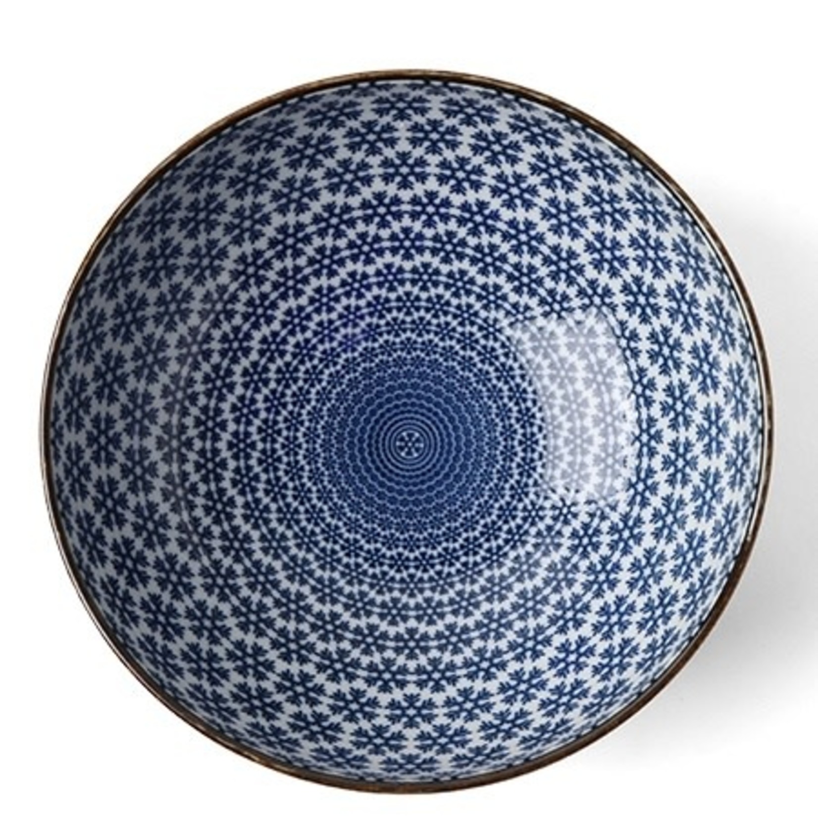 Bowl - Blue & White Snowflake 8.25" - J4875