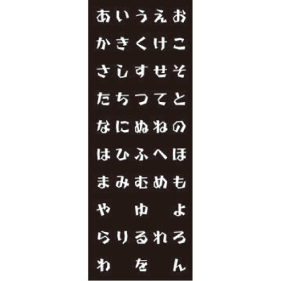 Tenugui - Hiragana Chart - TE-487 - Matcha Time Gift Shop