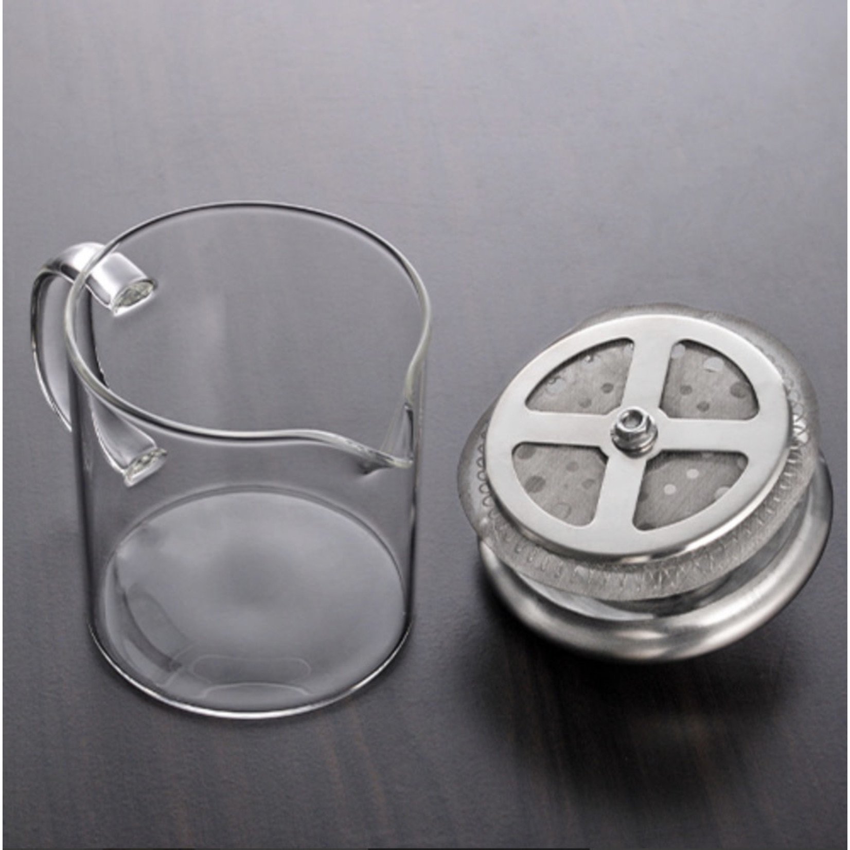 Tea Concept Teapot / Mug Glass w/Strainer Lid 400ml - JQ400-FP1