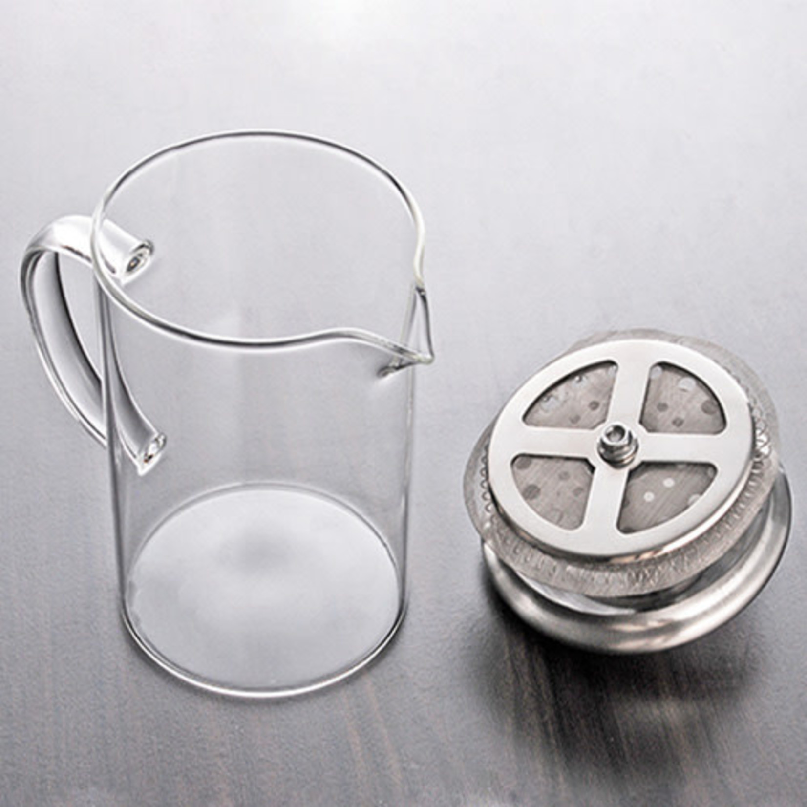 Tea Concept Teapot / Mug Glass w/Strainer Lid 550ml - JQ550-FP1