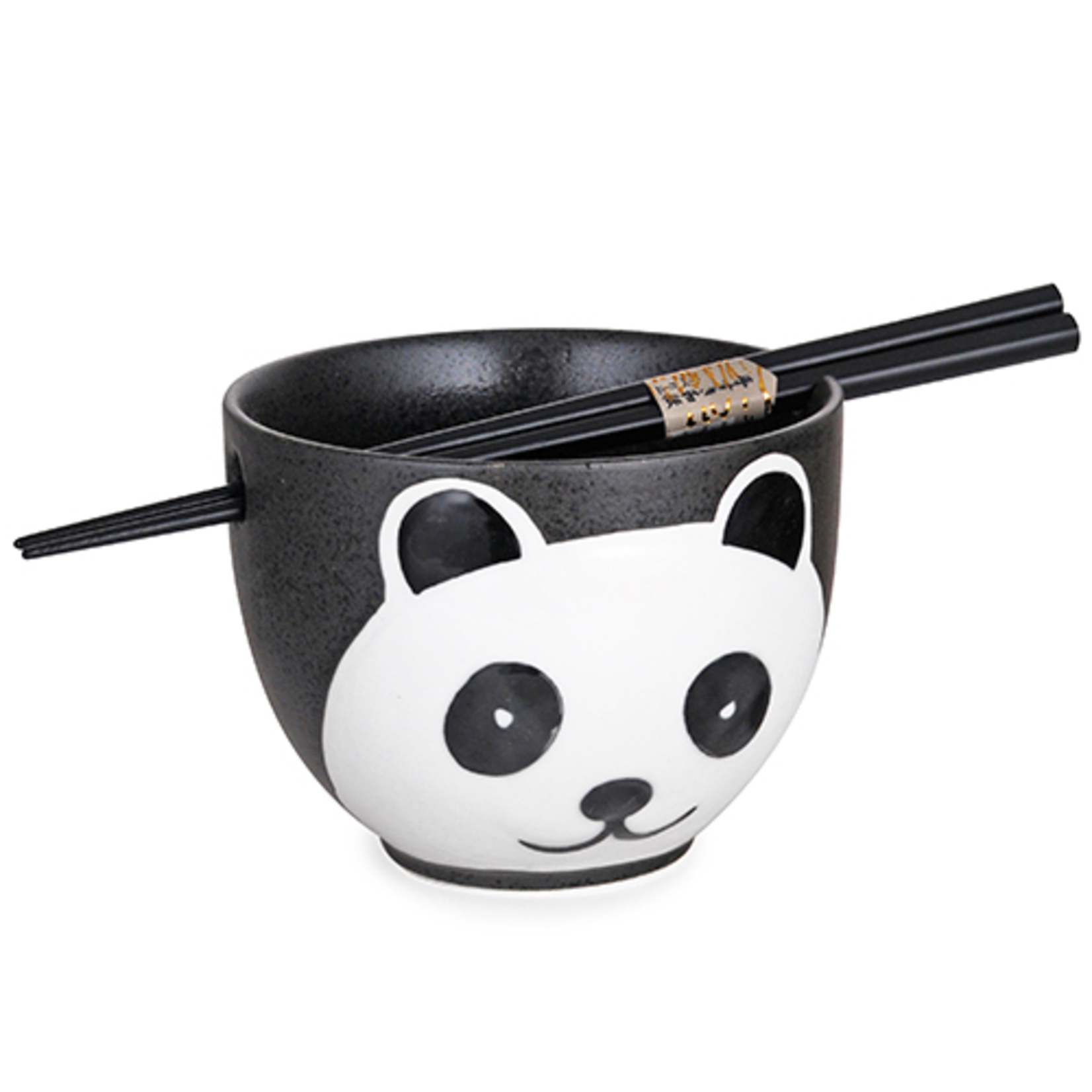 Bowl w/Chopsticks Panda Black - SBP1-B
