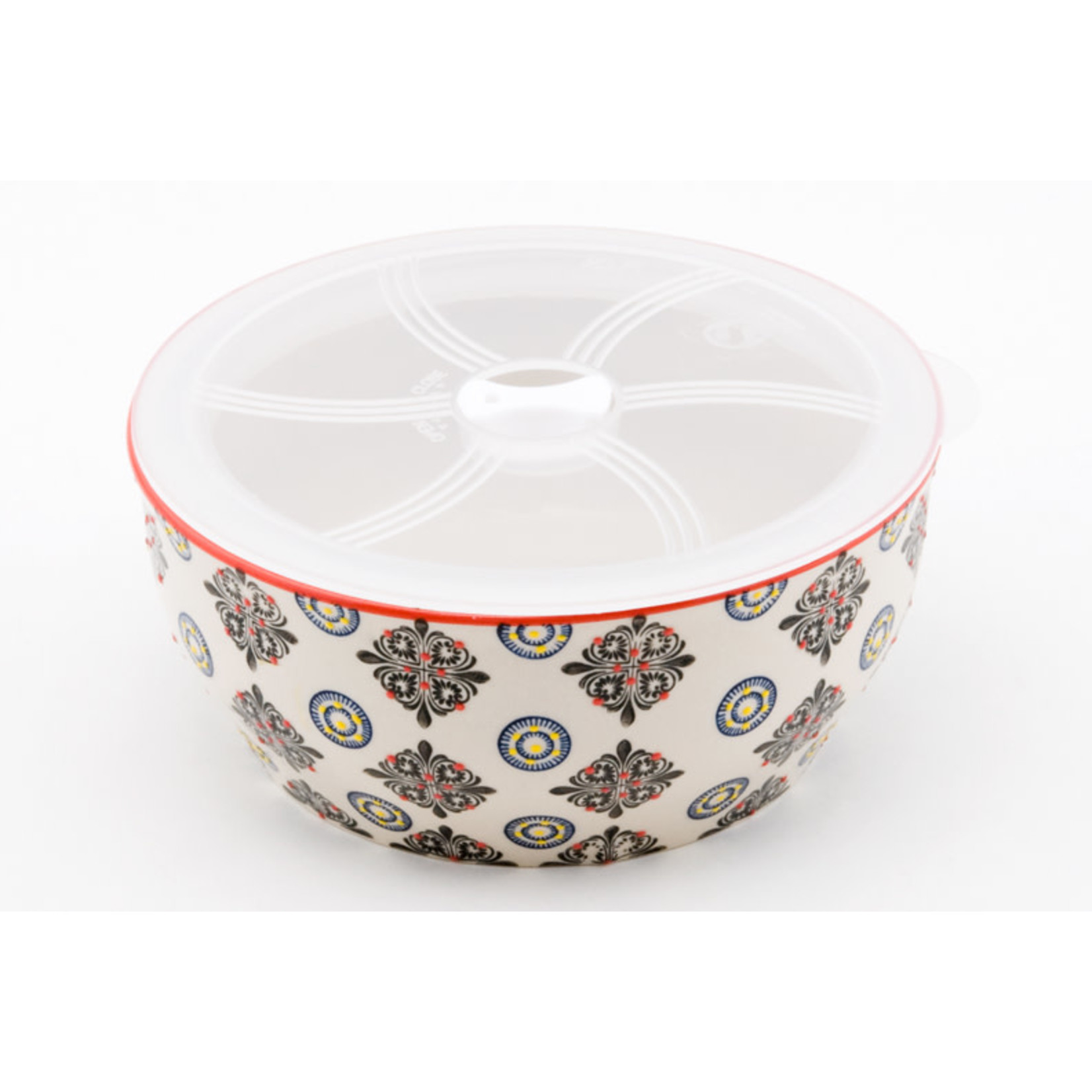 Royal Bowl Damask Pattern with Sealing Lid - MN57-46