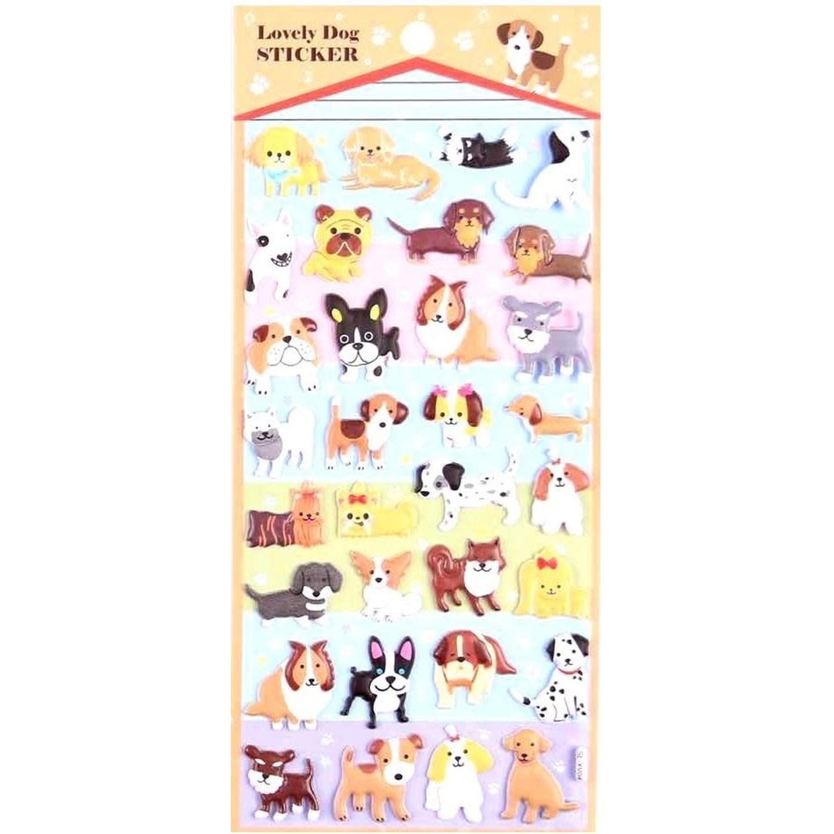 Lovely Dog Puffy Stickers