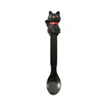 Spoon Plastic Lucky Cat Black 6.5" - ED7/K