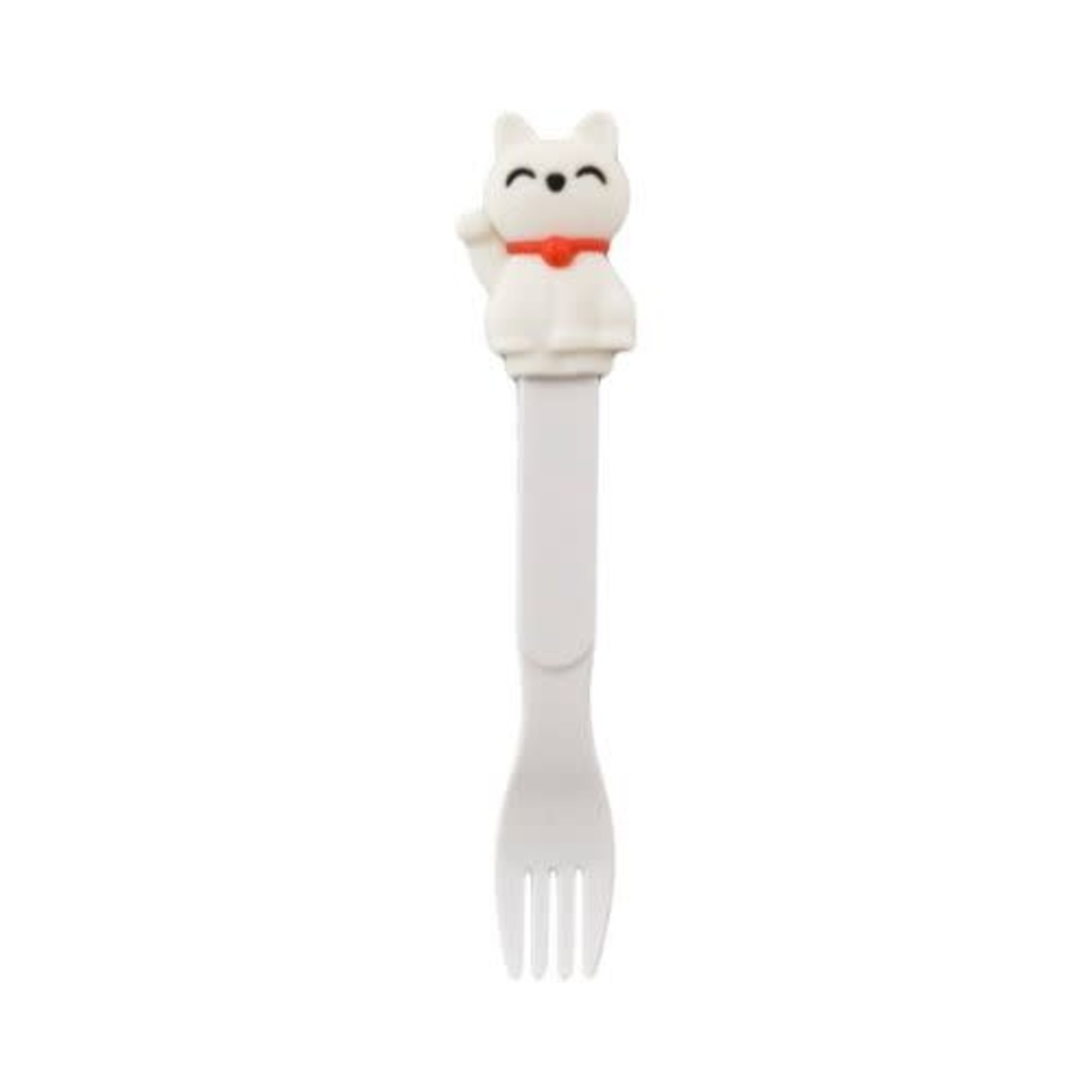 Fork Plastic Lucky Cat White 6.5" - EF7/W