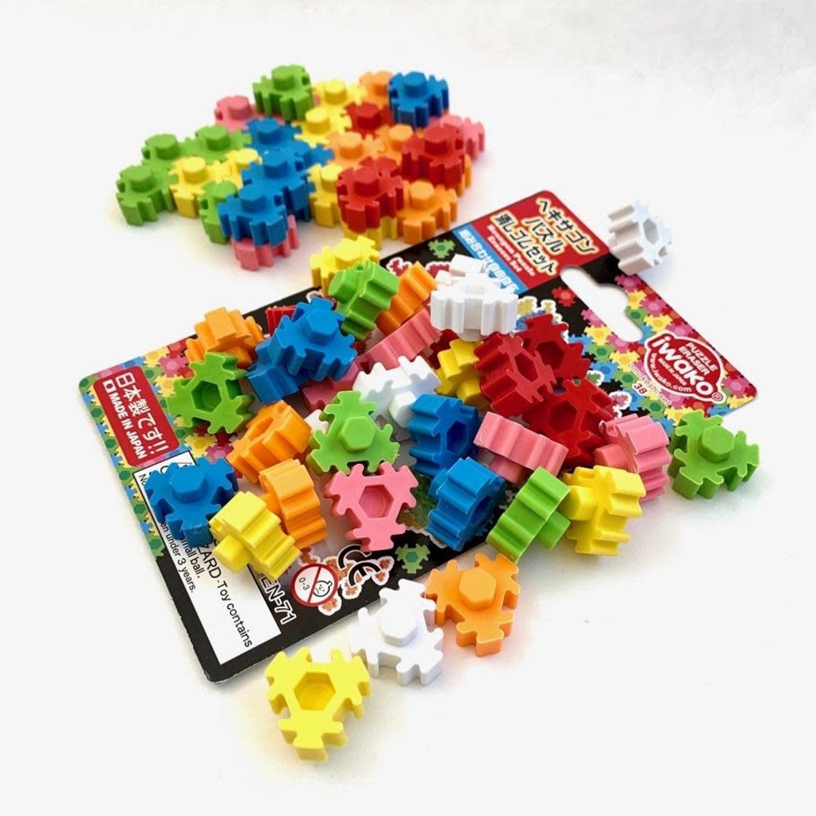 Iwako Iwako Eraser - Hexagon Puzzle Card - 38309