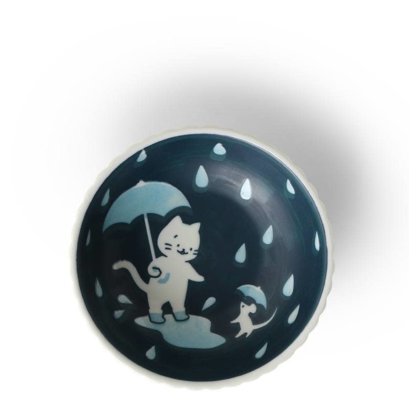 Cat Life Rain Blue Bowl J5588
