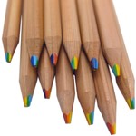 7-in-1 Rainbow Triangle Wood Pencil