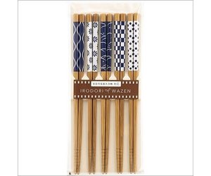 Irodori Wazen Blue & White Pattern Chopsticks Set (5 pairs) 526087