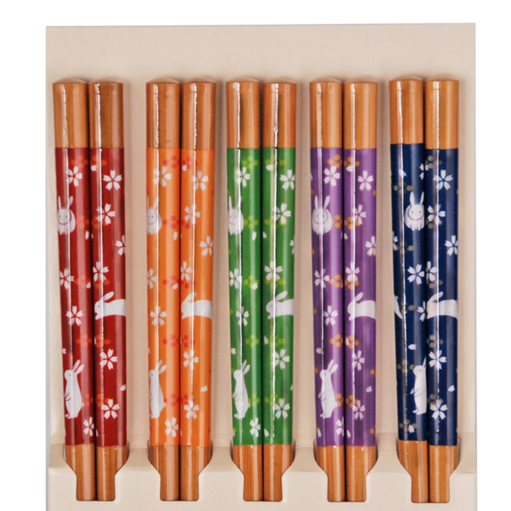Irodori Wazen Usagi (Rabbit) Chopsticks Set (5 pairs) 519515