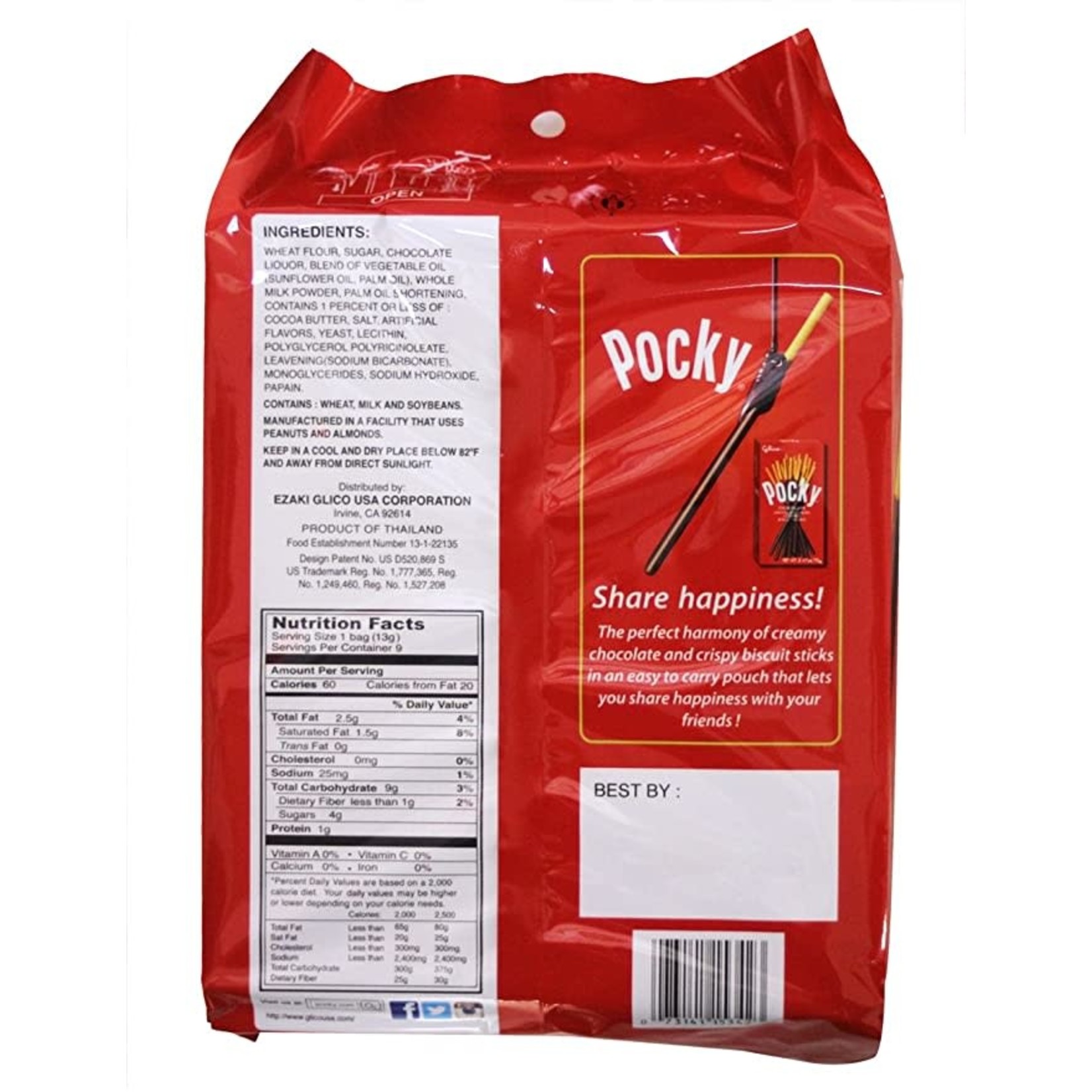 Glico Pocky - Original Chocolate 4.13oz Family Pack