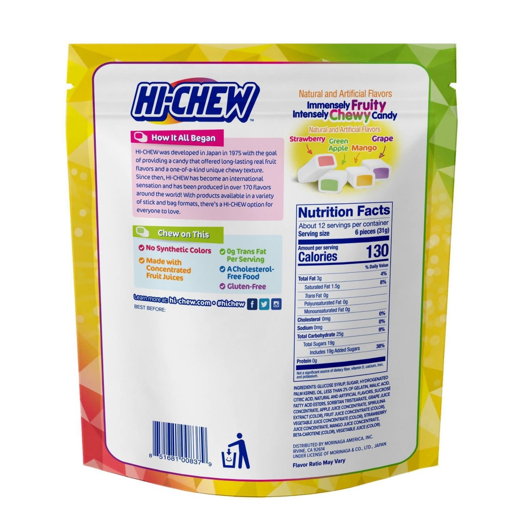Morinaga Hi-Chew Original Mix Large 12.7oz bag