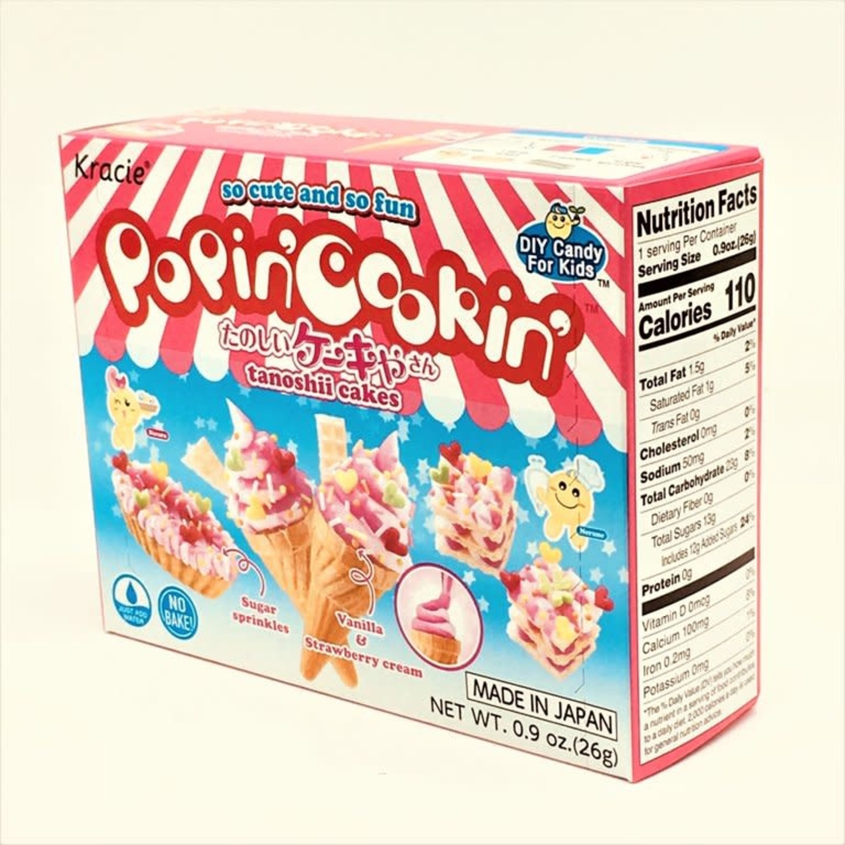 Kracie Popin' Cookin' DIY Candy Cake Kit, No Bake, 0.9 Ounces (Pack Of 5)