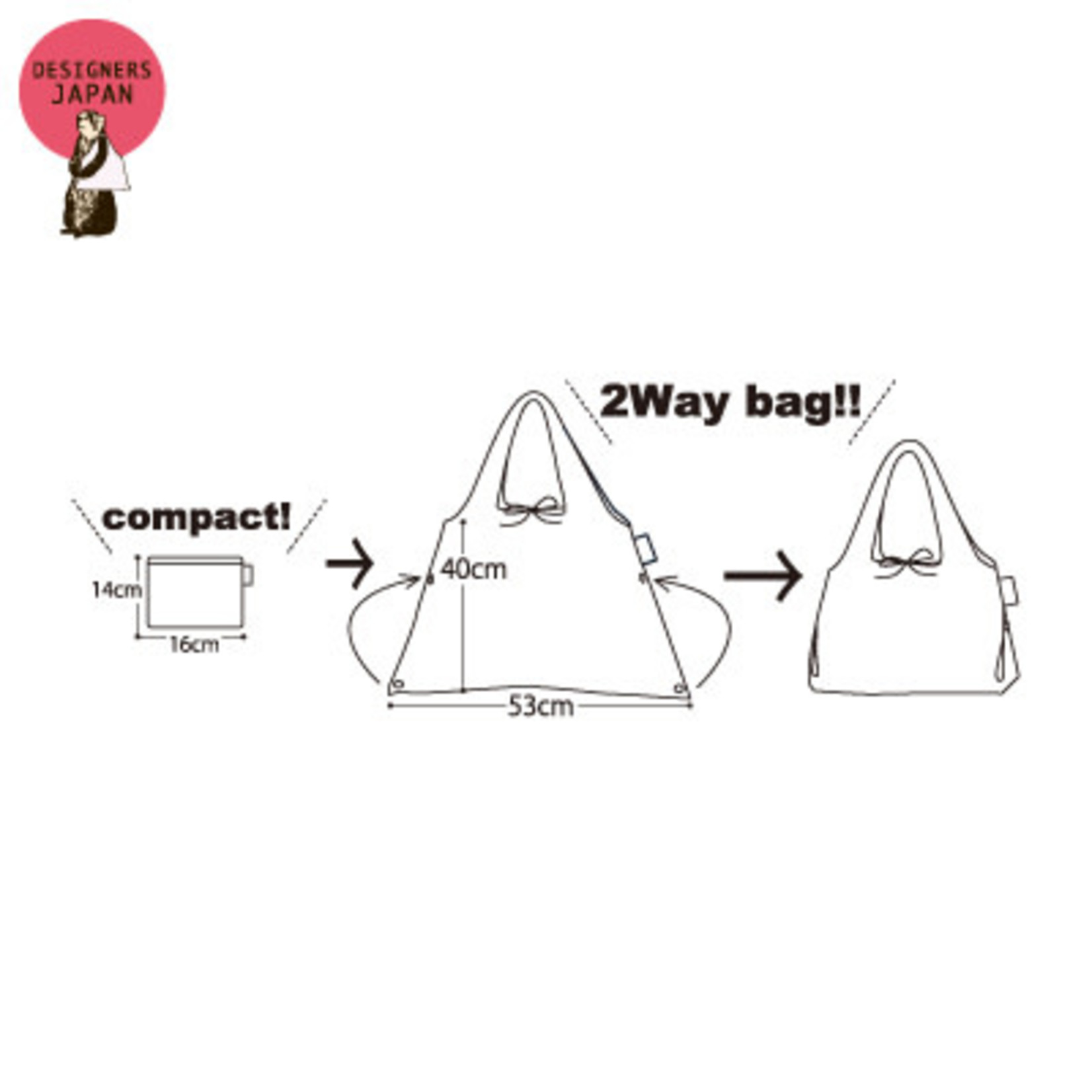 Ecology 2-Way Shopping Bag Panda Afternoon DJQ-11318-PO