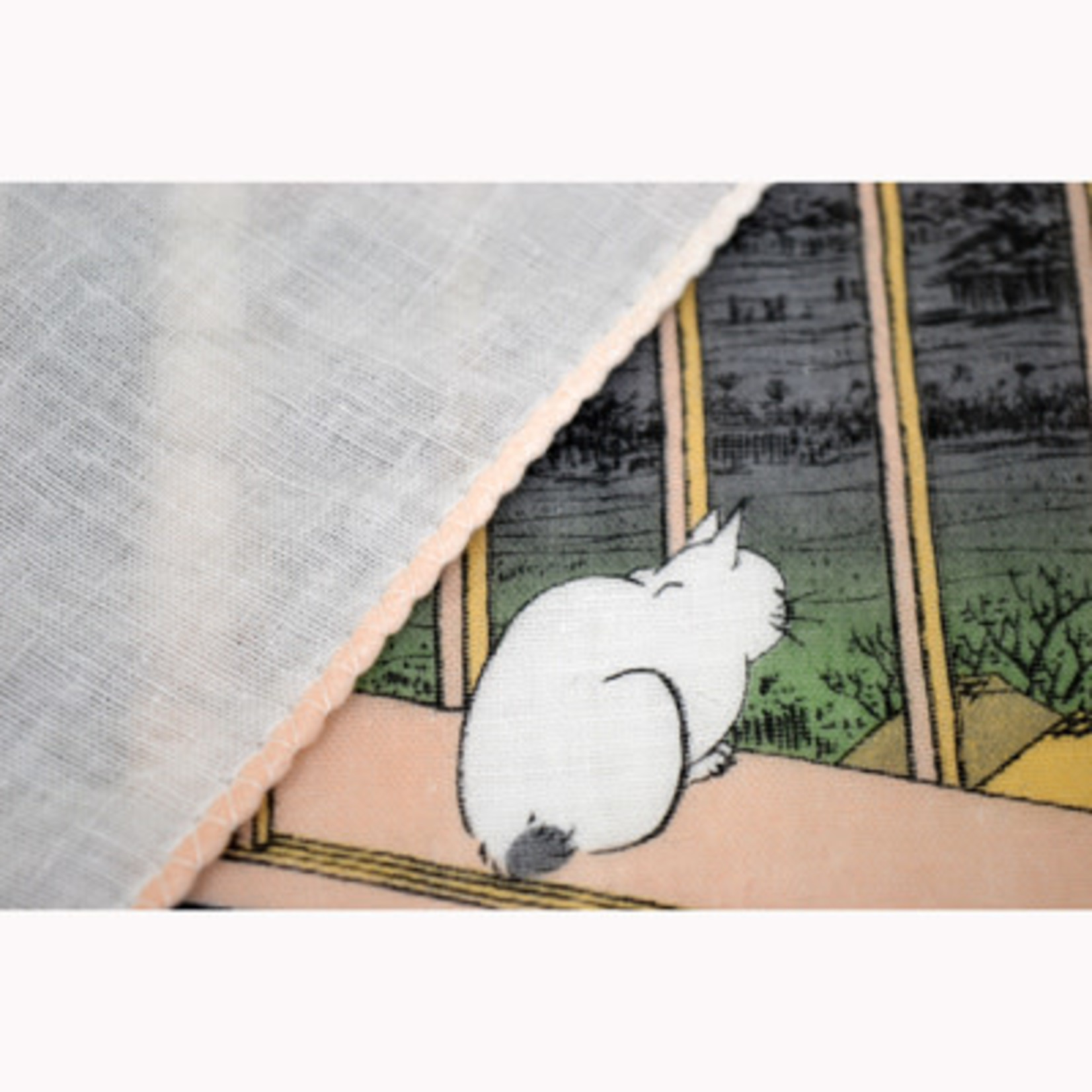 Tenugui - Double Gauze “100 Famous Views of Edo Cat”