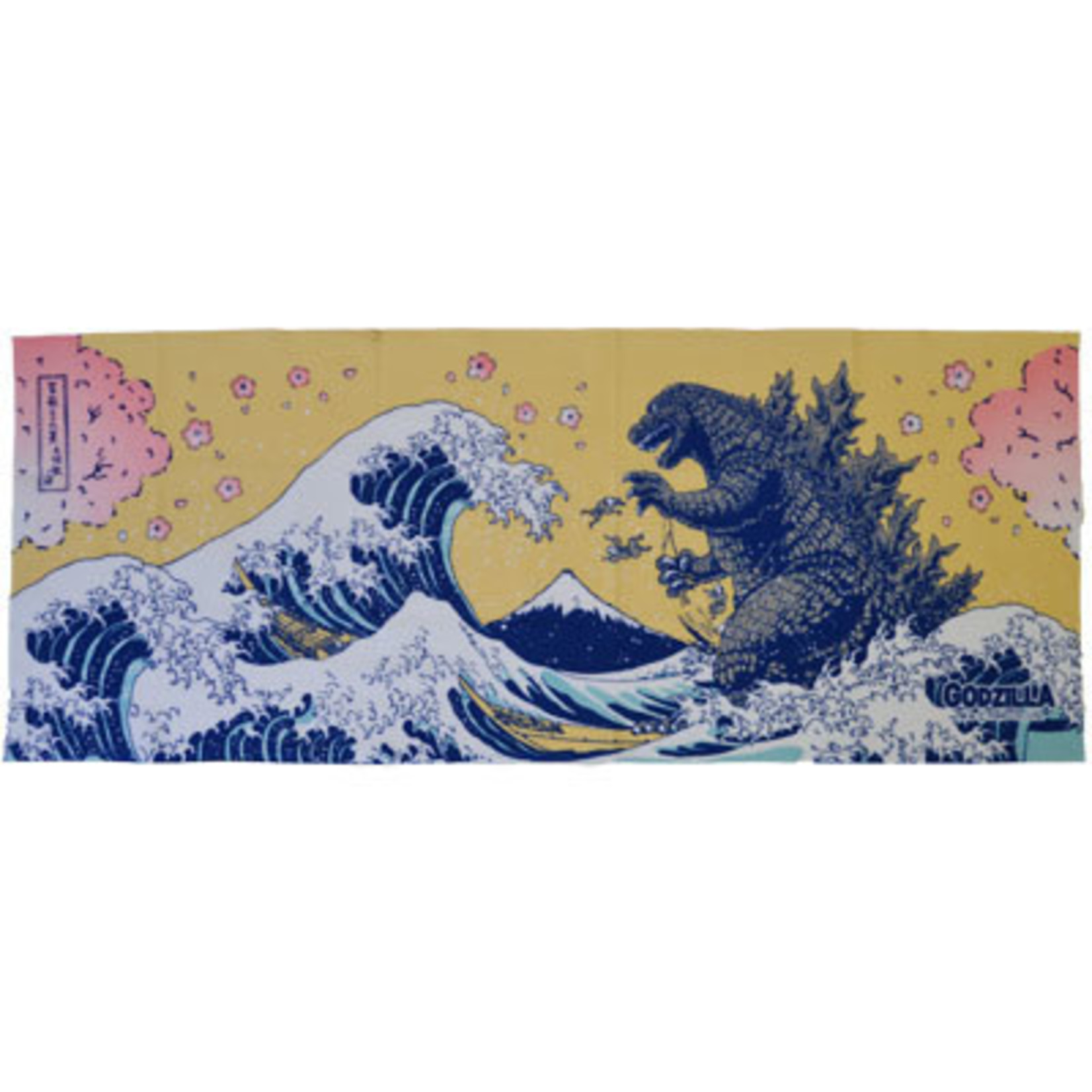 Tenugui - 36 Views of Tometake Large Monsters (Godzilla/Sakura)