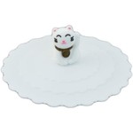 Silicone Mug Lid - White Cat