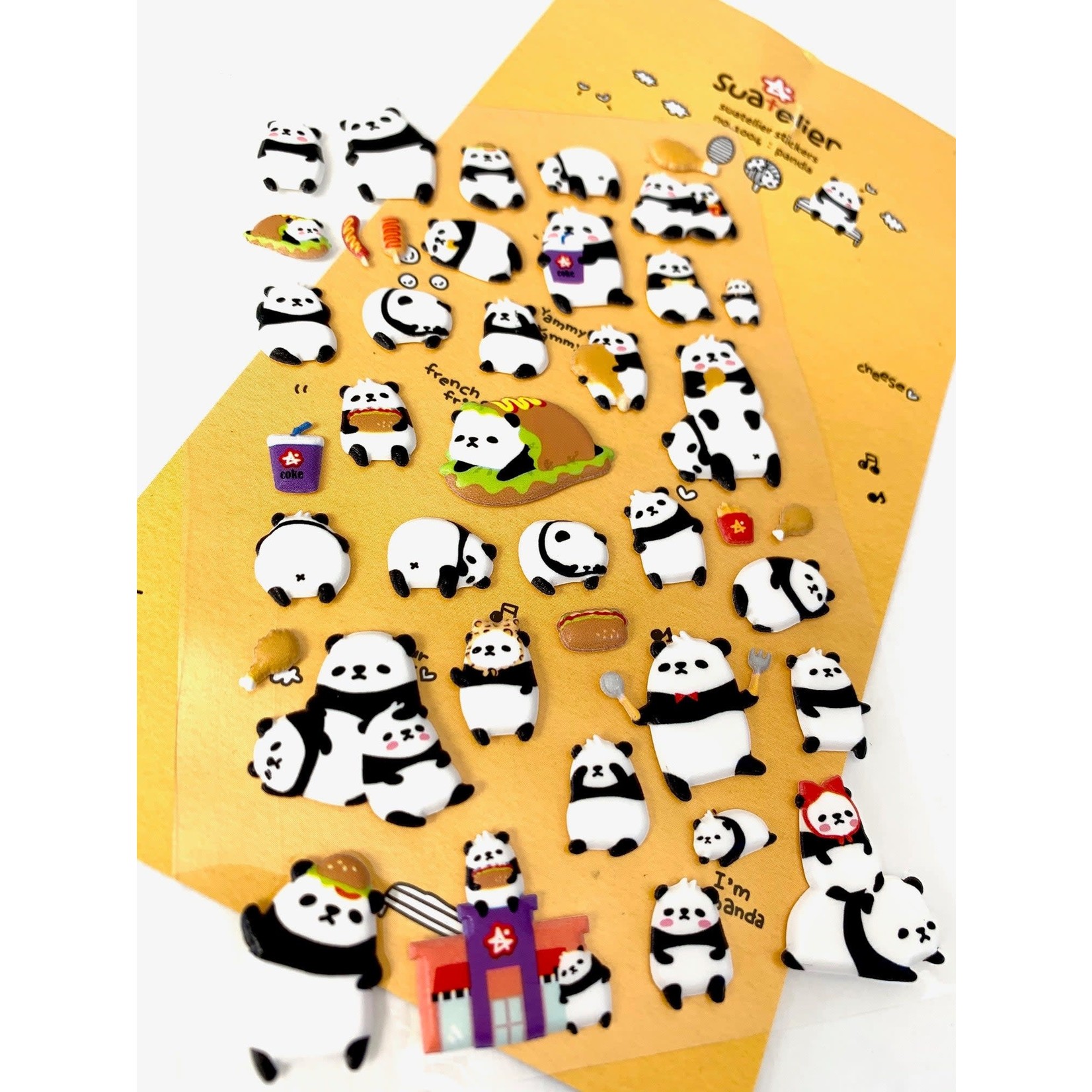 Suatelier Suatelier Panda Puffy Stickers