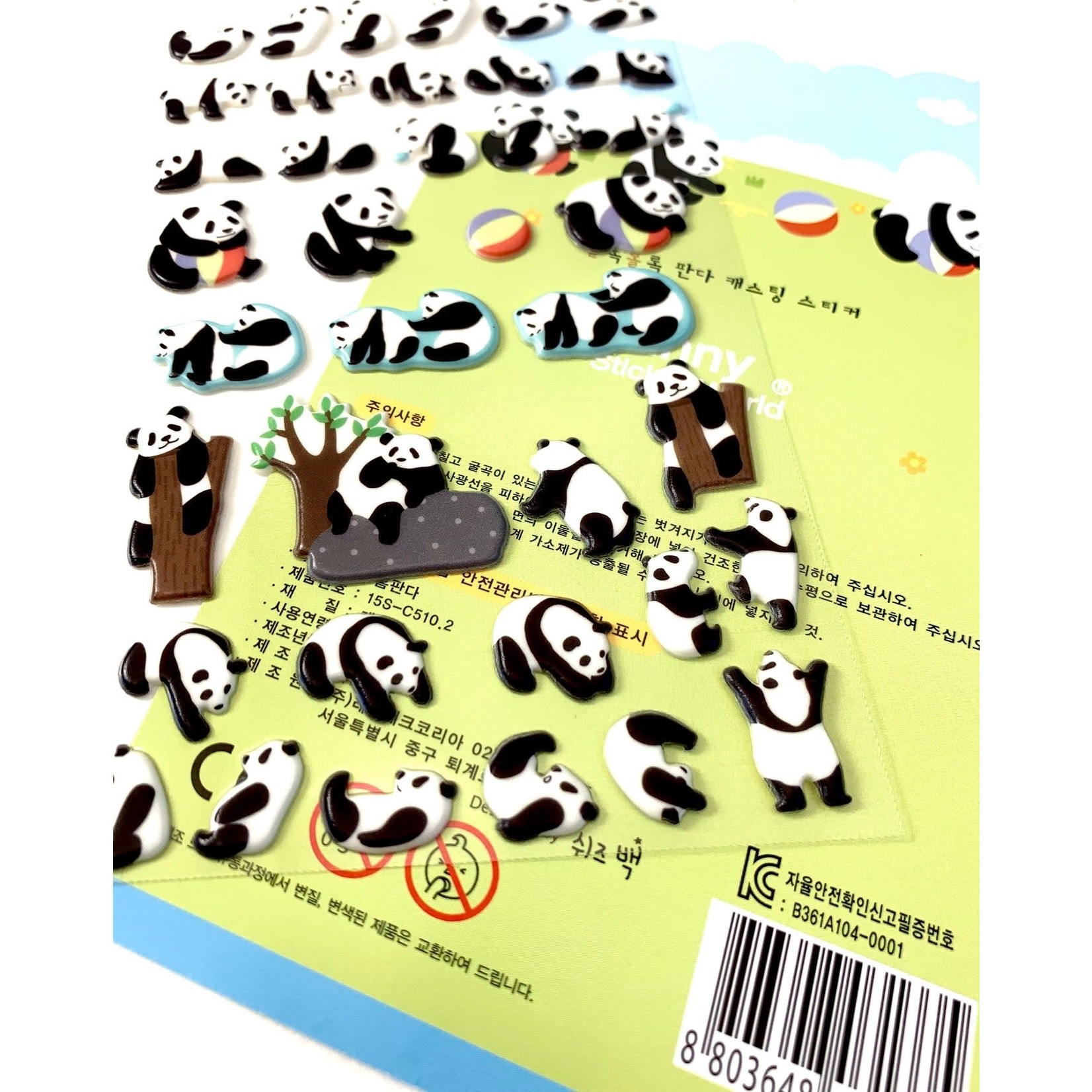 Panda Puffy Stickers - 31335