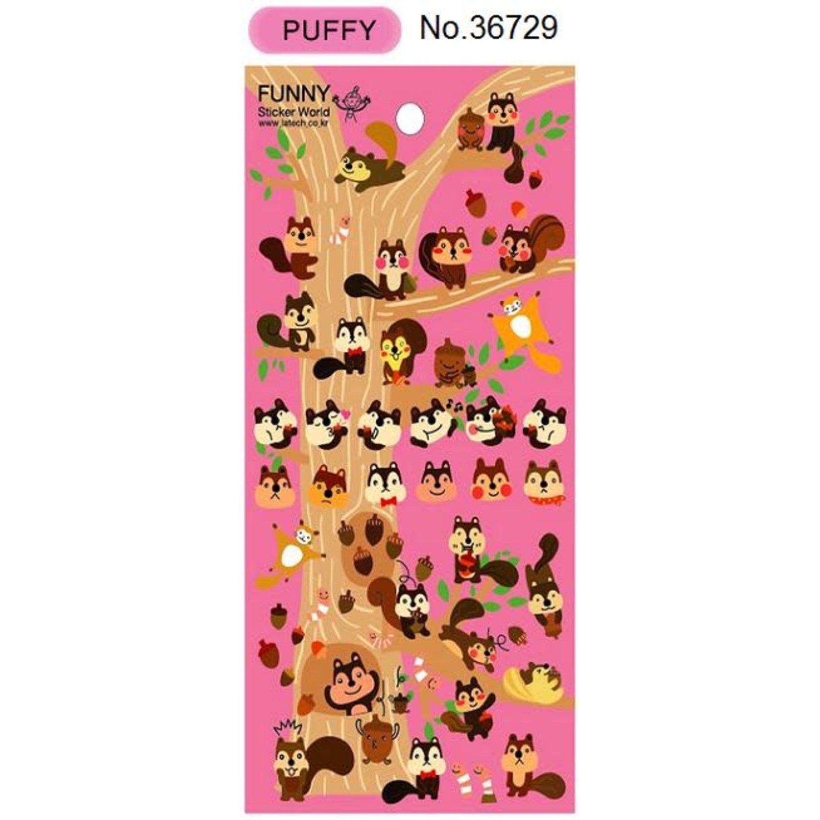 Squirrel Puffy Stickers - 36729