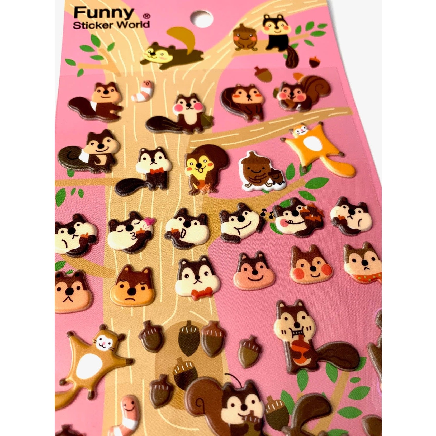 Squirrel Puffy Stickers - 36729