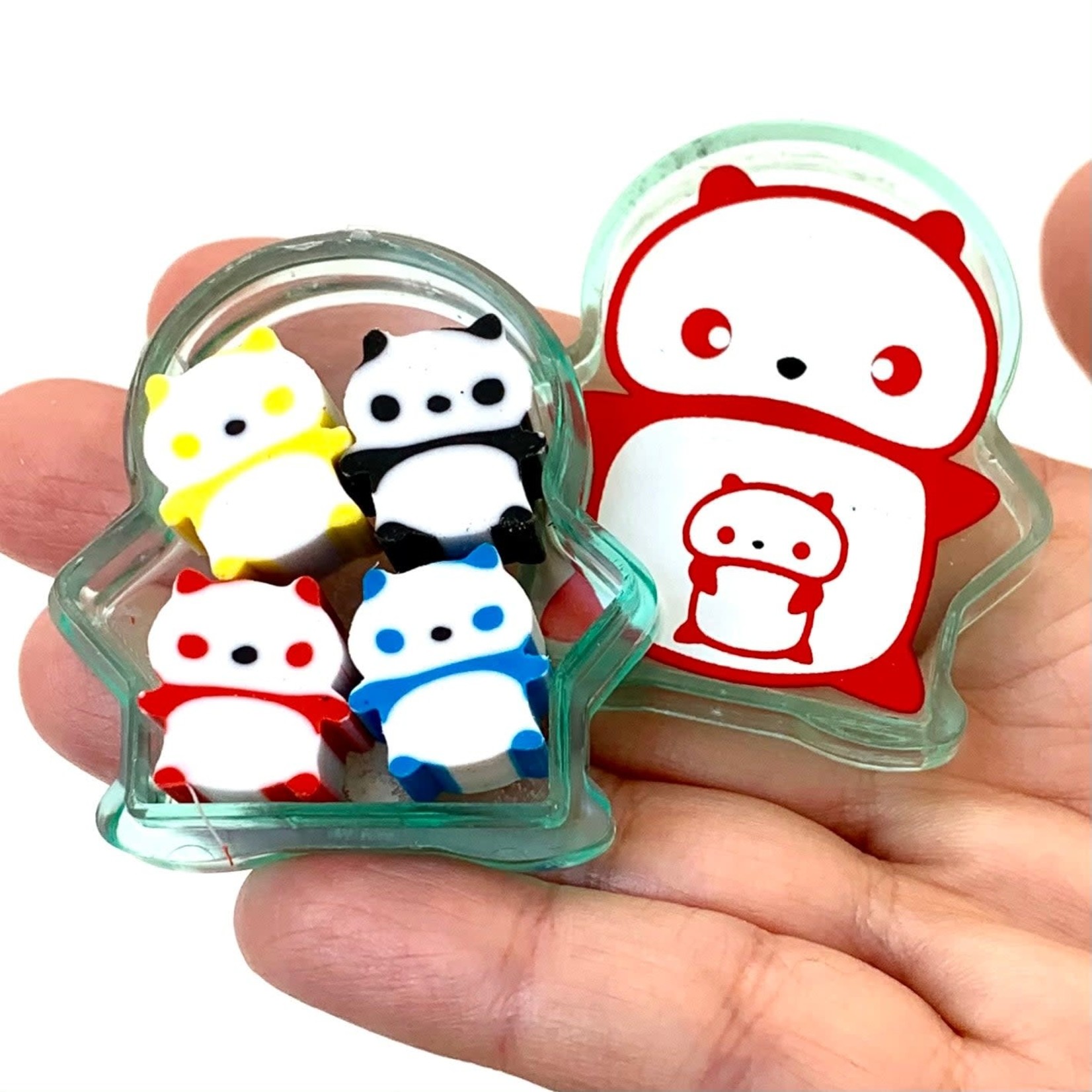 Iwako Iwako Eraser - 4 Little Pandas in Panda Case - 38806