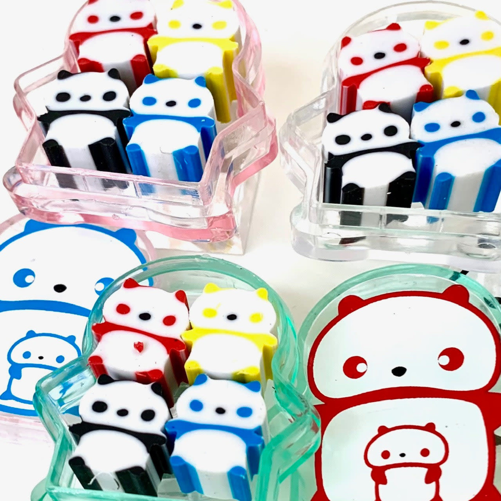 Iwako Iwako Eraser - 4 Little Pandas in Panda Case - 38806