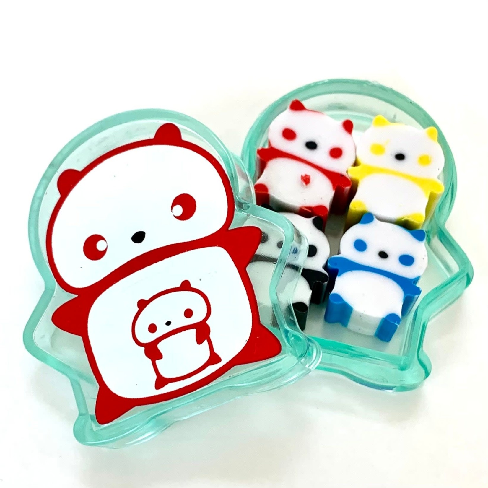 Iwako Iwako Eraser - 4 Little Pandas in Panda Case - 38806