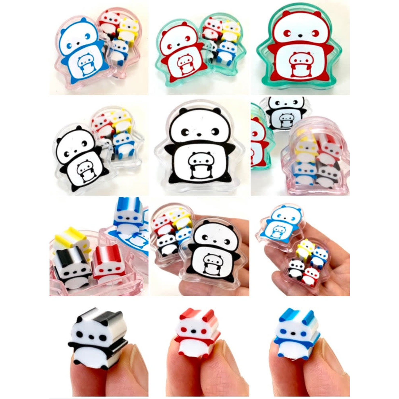 Iwako Iwako Eraser - 4 Little Pandas in Panda Case - 38806