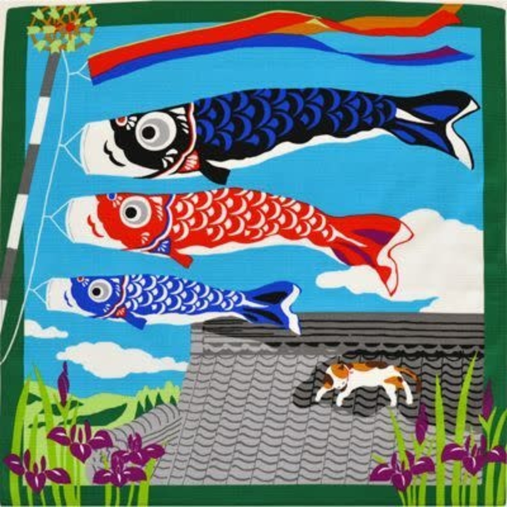 Furoshiki - Small, "Mike & Carp Streamer (May)" - W438-054005