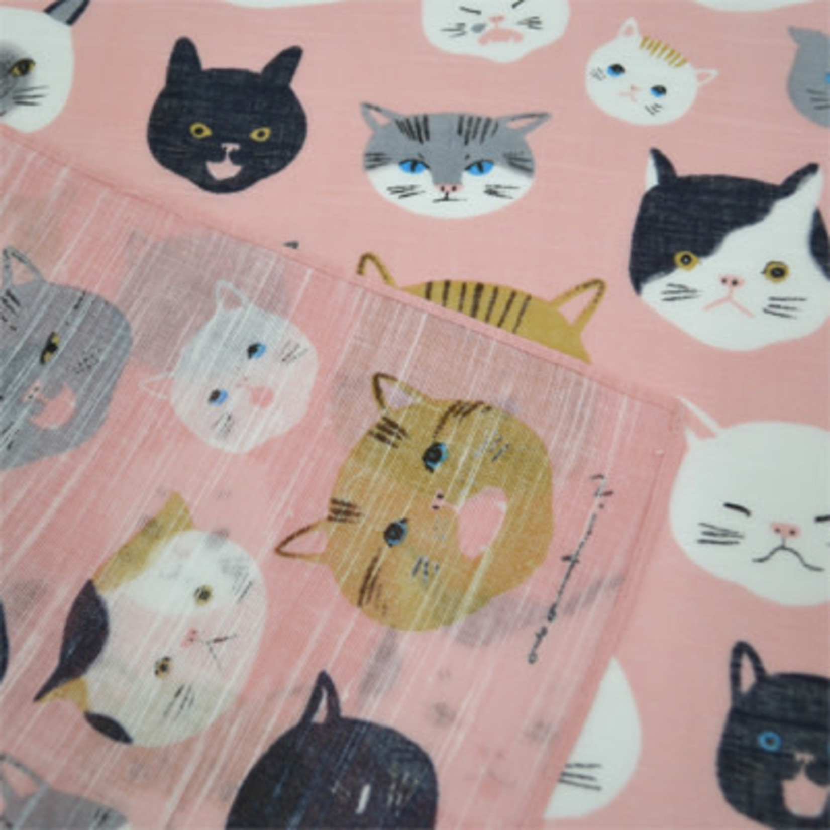 Handkerchief - Lg format "Cat Gathering" - 19-32-1827