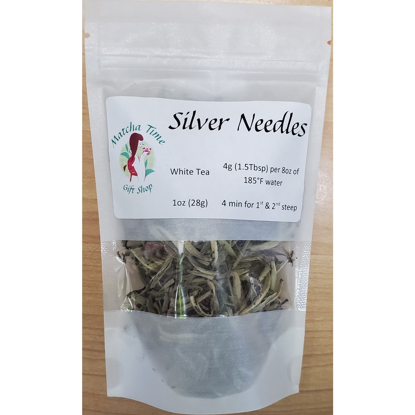 Matcha Time Cafe Silver Needles White Tea - Loose Leaf 1 oz bag