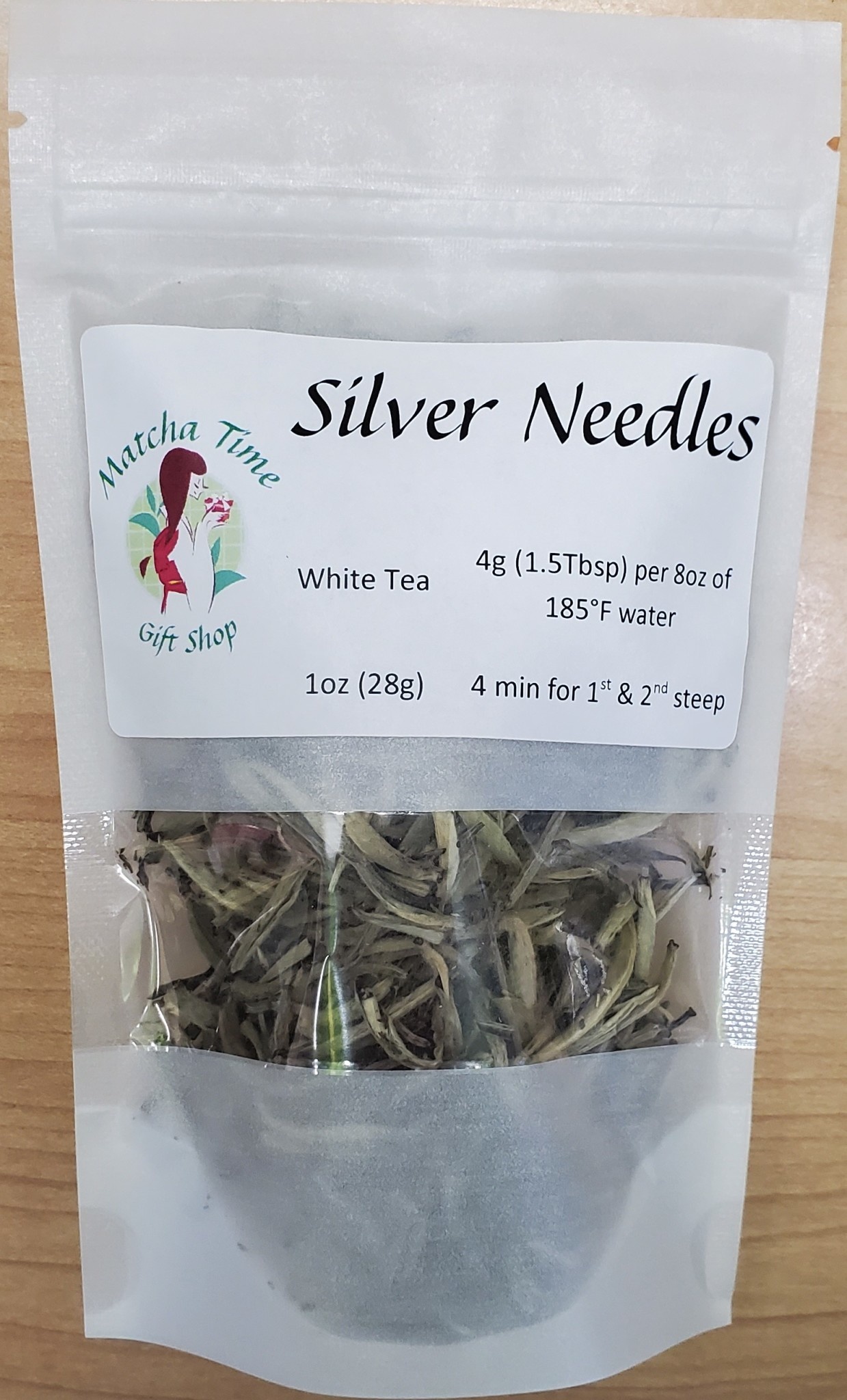 Silver Needles White Tea Loose Leaf 1 oz bag Matcha Time Gift Shop