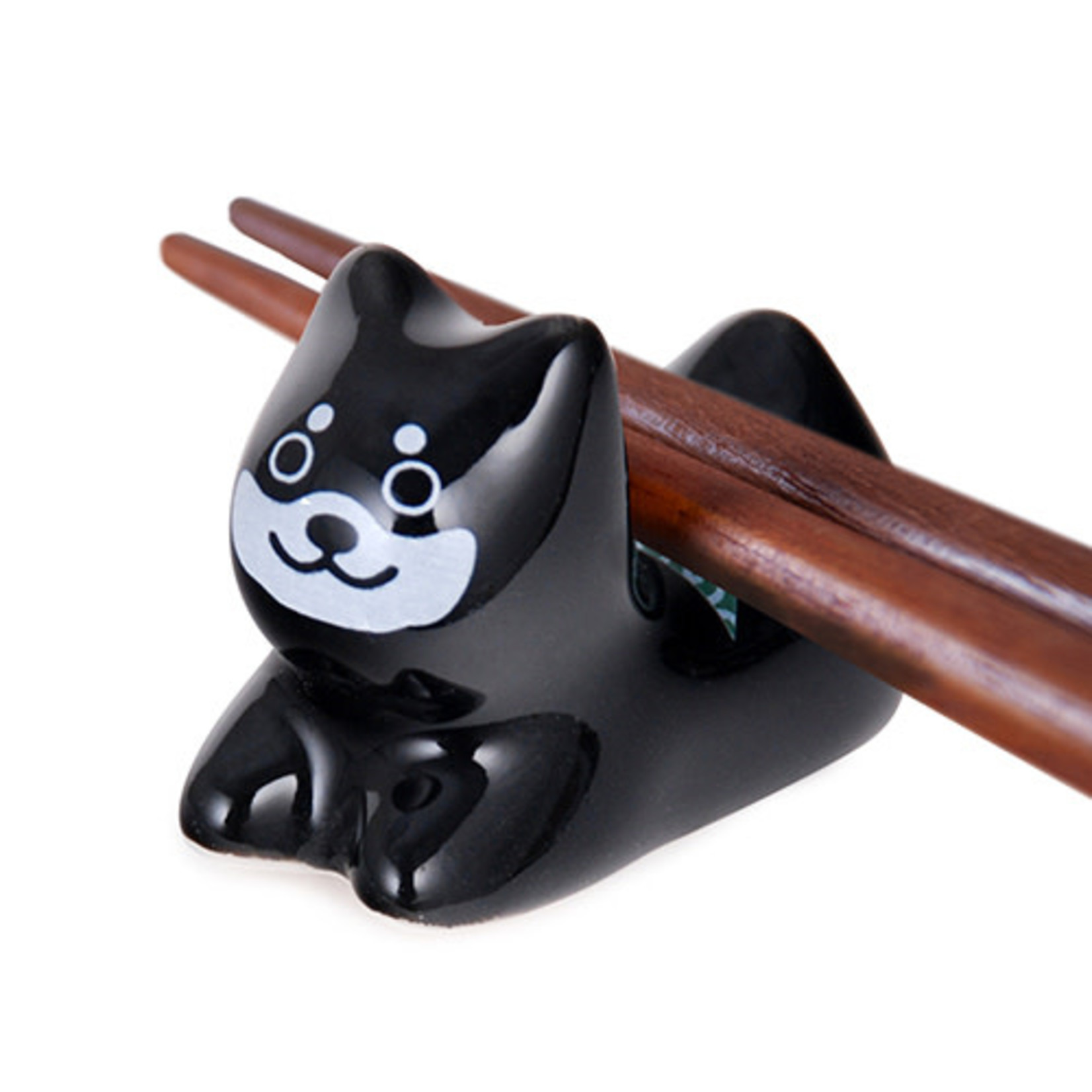 Chopsticks Rest - Black Shiba Inu - TCR-01