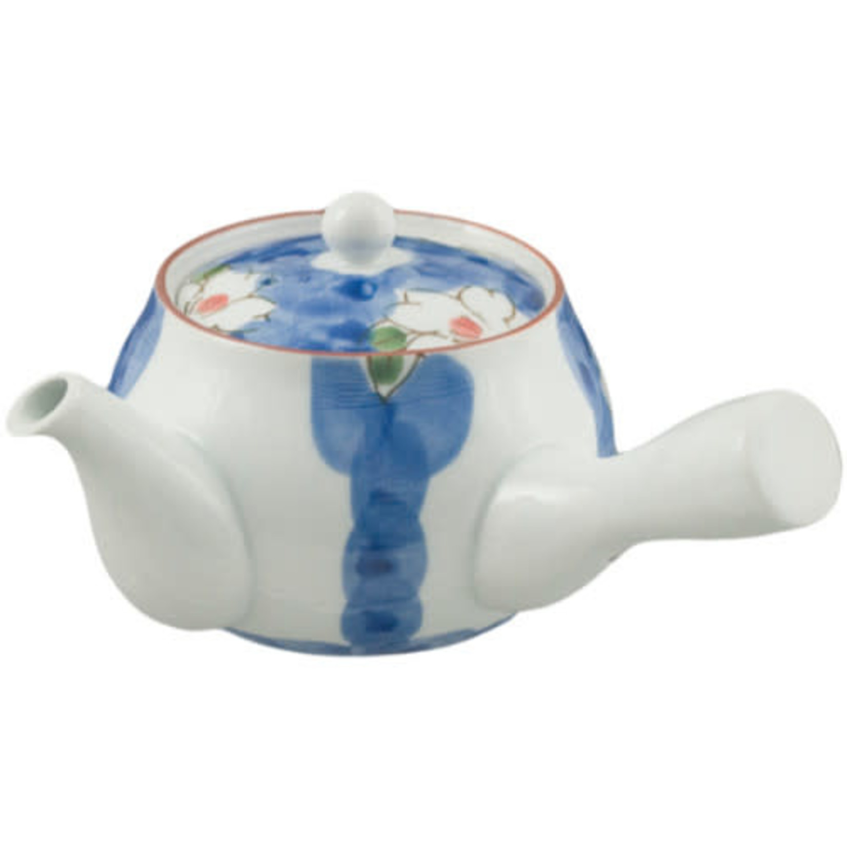 Kagetsu Kyusu Teapot w/ Strainer 14oz  Blue Flowers- SN5-TB