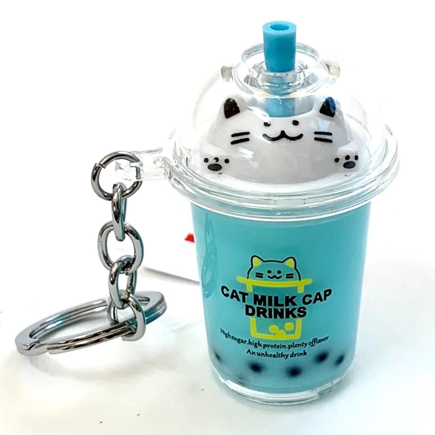 BCMINI Boba Tea Cat Milk Floaty Charm Keyring - 12041