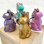 Geometric Cat Charm Keyring - 12034