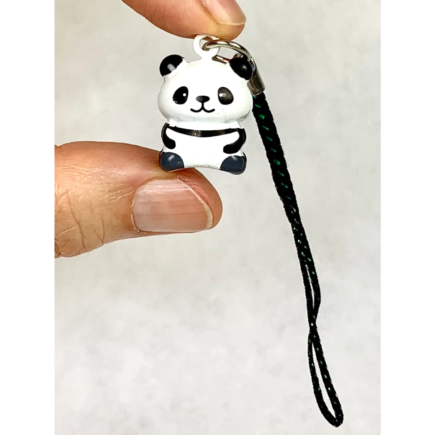 Brass Bell Charm w/strap - Panda - 70676