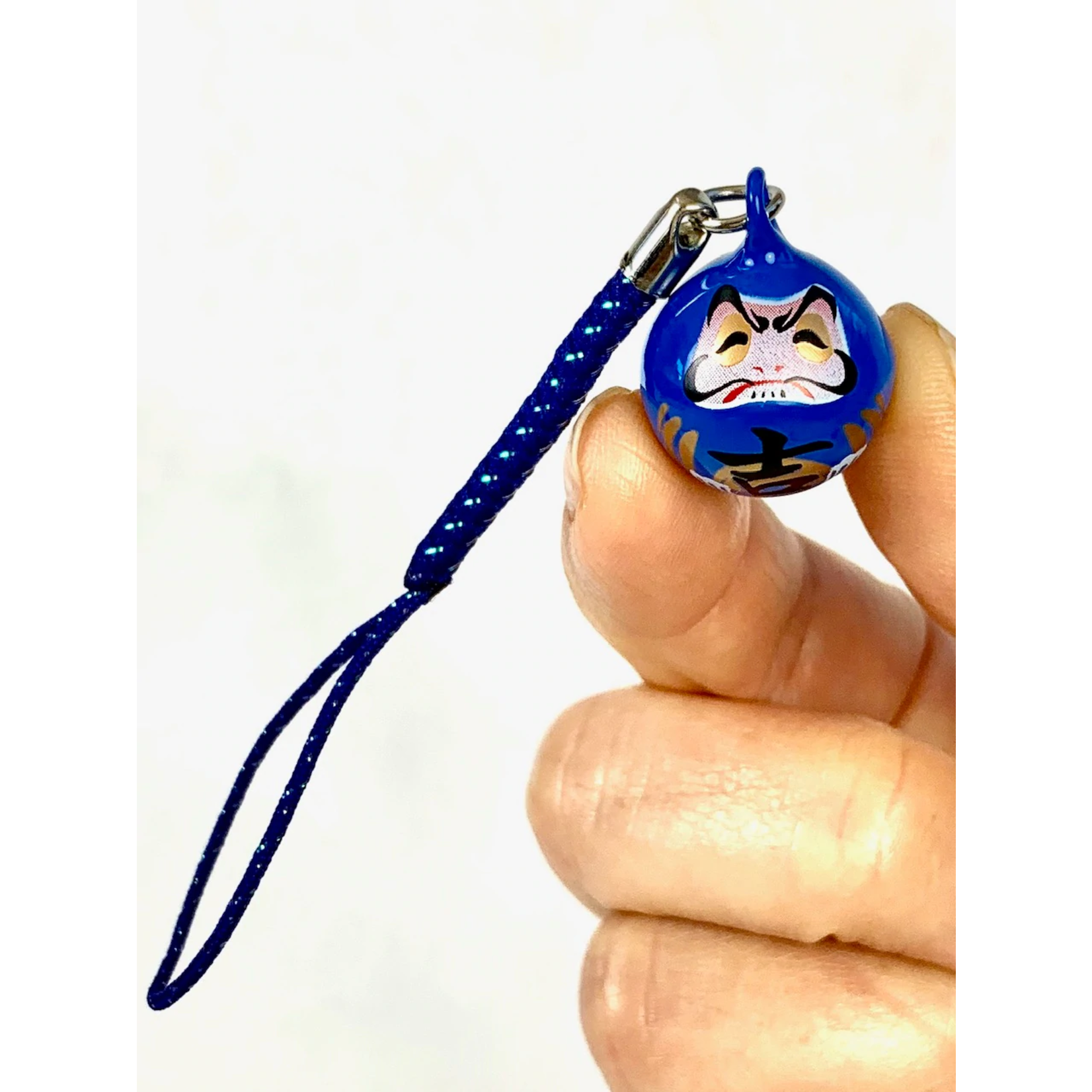 Brass Bell Charm w/strap - Daruma  - 70540