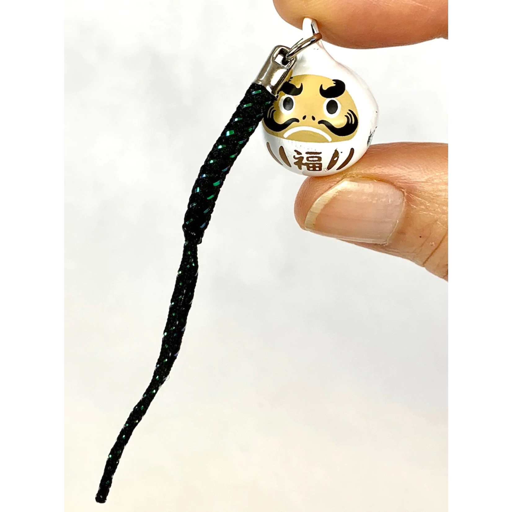 Brass Bell Charm w/strap - Daruma  - 70540