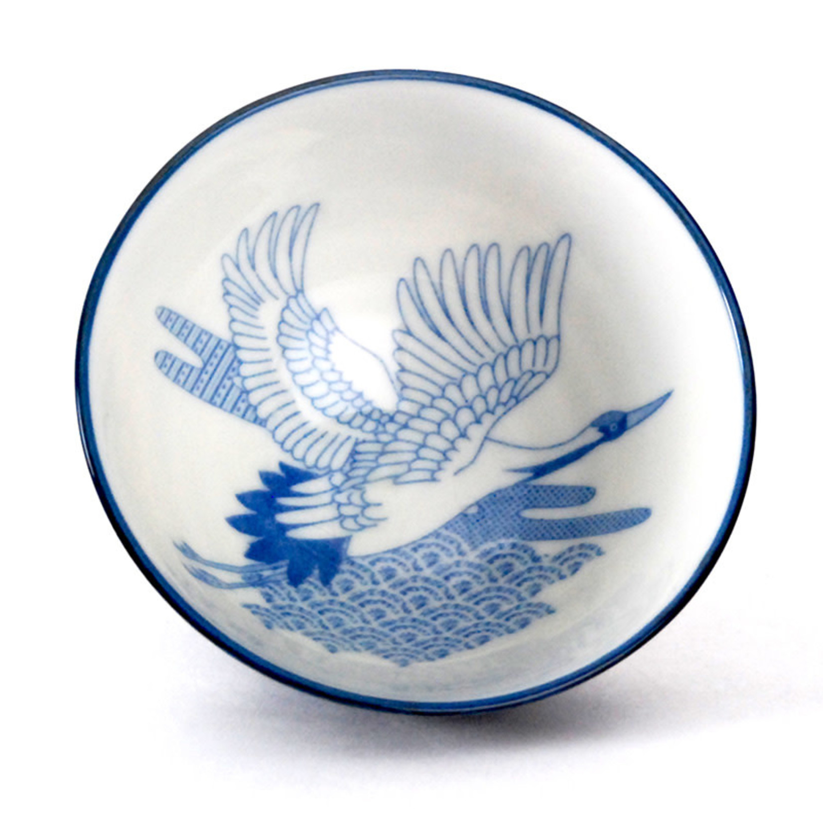 Bowl - Crane (Navy) Rice Bowl - RT54-5