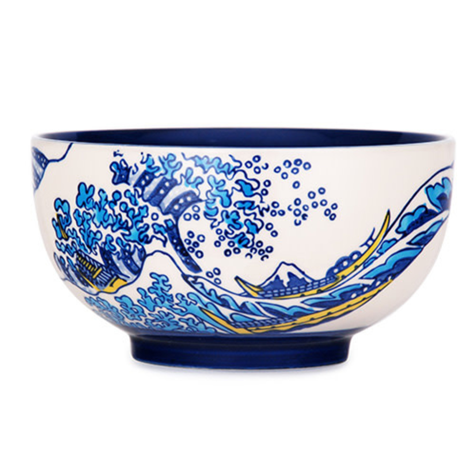 Bowl w/Wooden Lid & Trivet Set - Hokusai - SFK1-6599