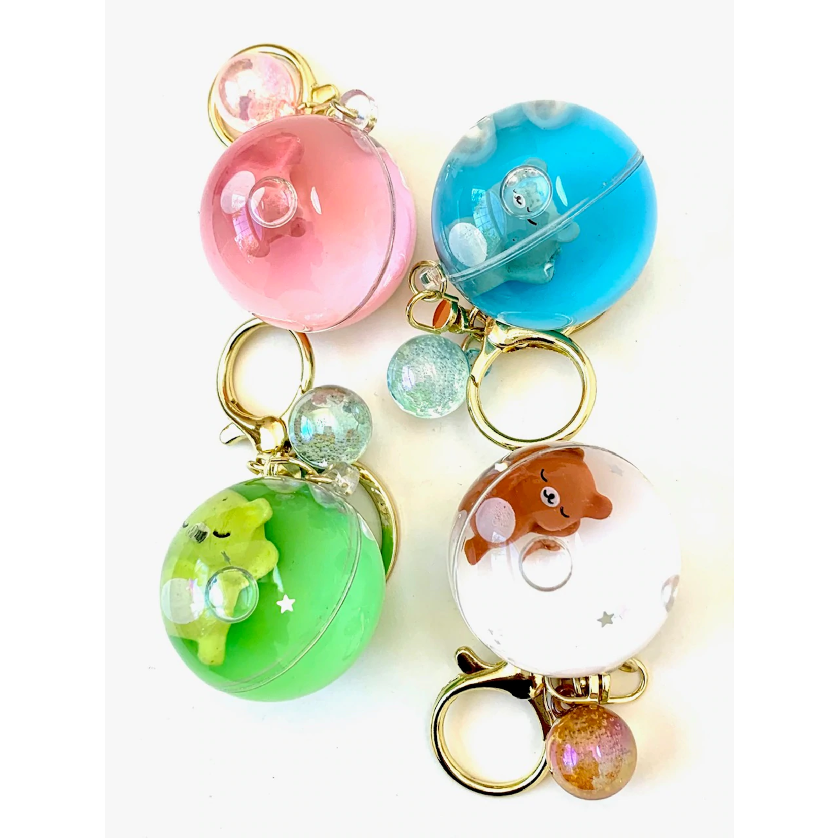 BCMINI Sleeping Animal Ball Charm Keyring - 12056