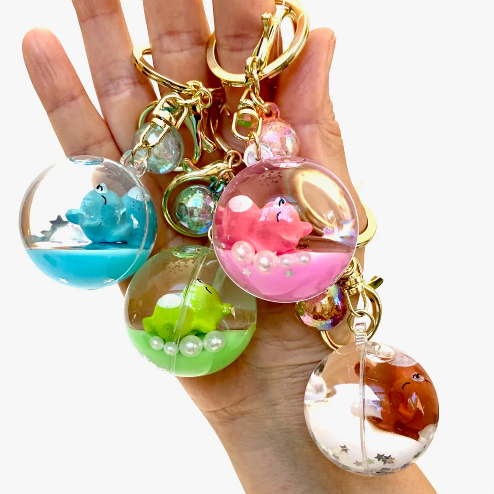 BCMINI Sleeping Animal Ball Charm Keyring - 12056