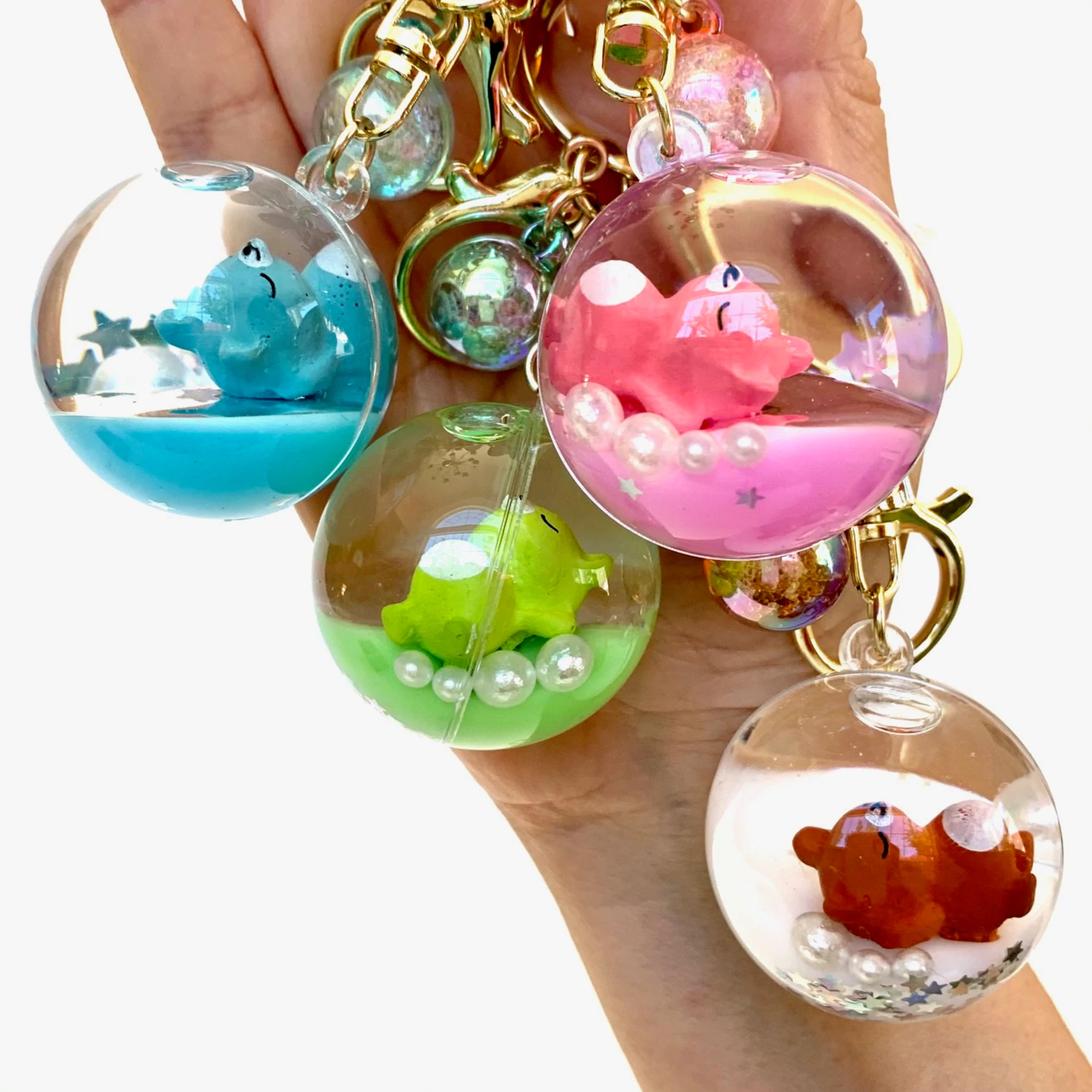 BCMINI Sleeping Animal Ball Charm Keyring - 12056