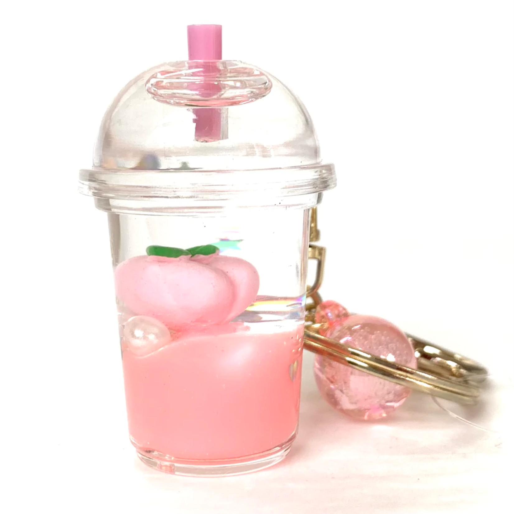 BCMINI Pink Pearl Boba Floaty  Charm Keyring - 12075