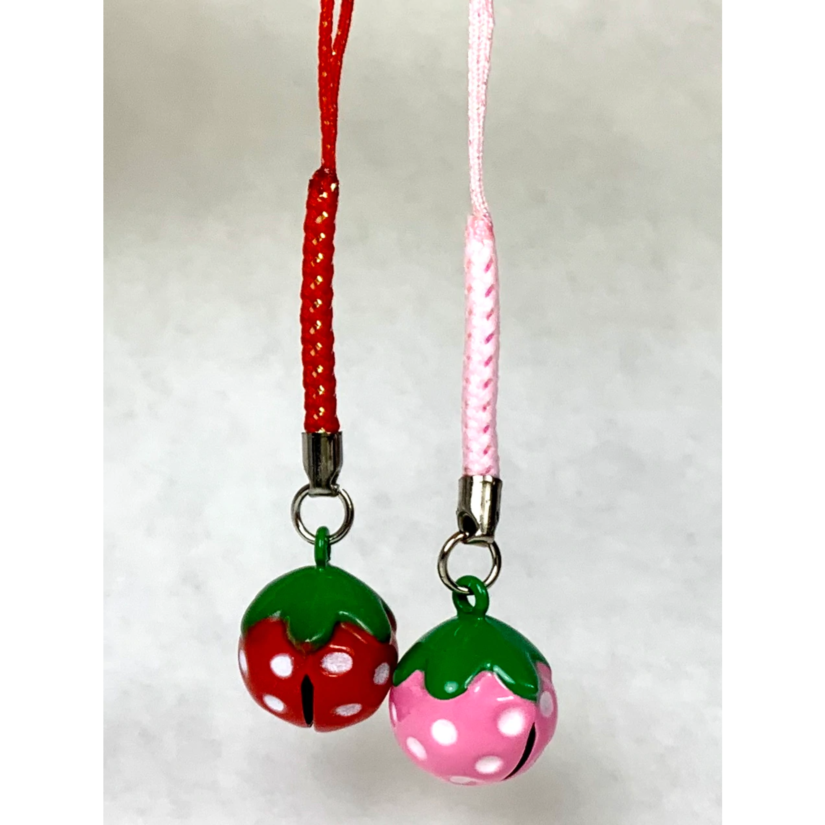 Brass Bell Charm w/strap - Strawberry - 70652