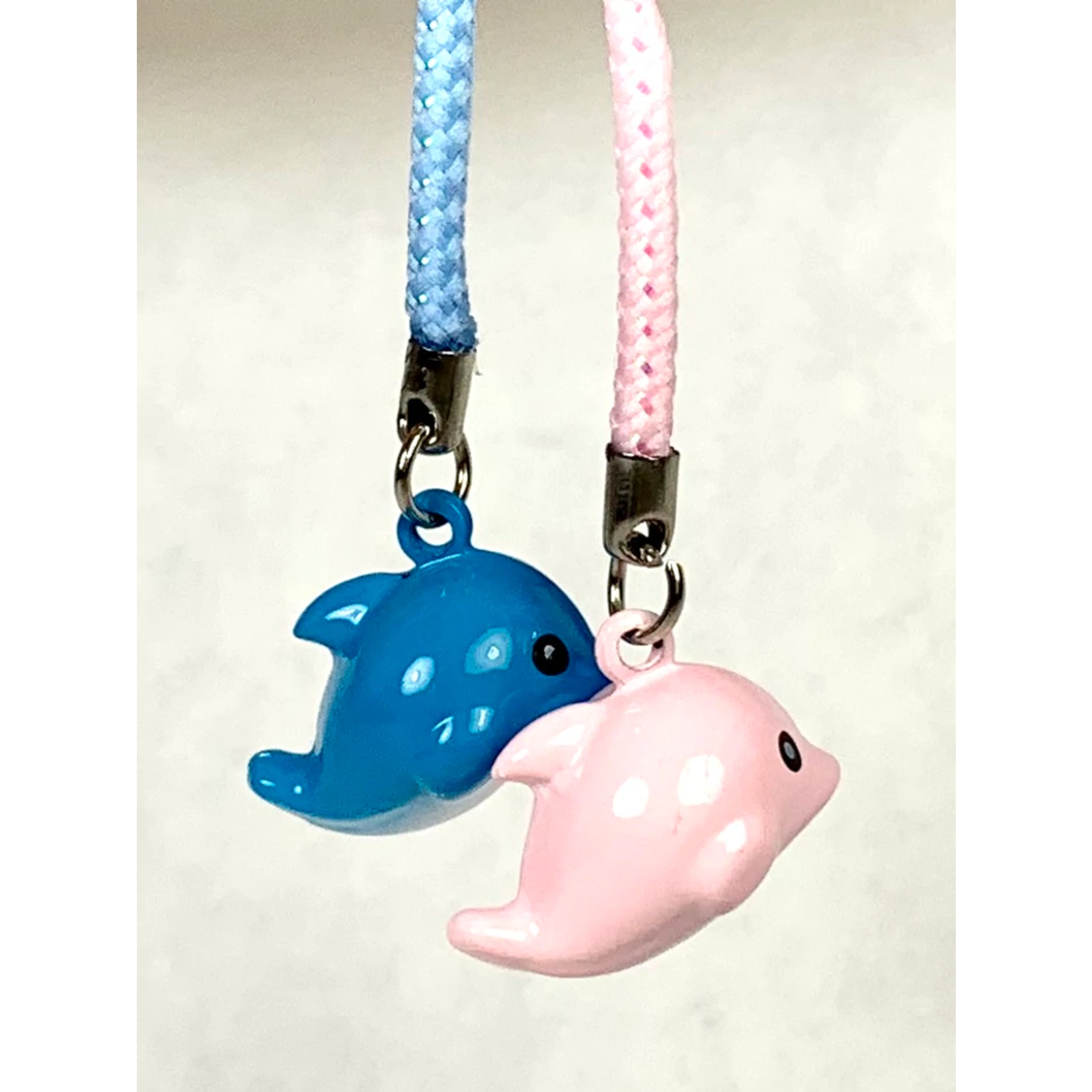 Brass Bell Charm w/strap - Dolphin - 70631