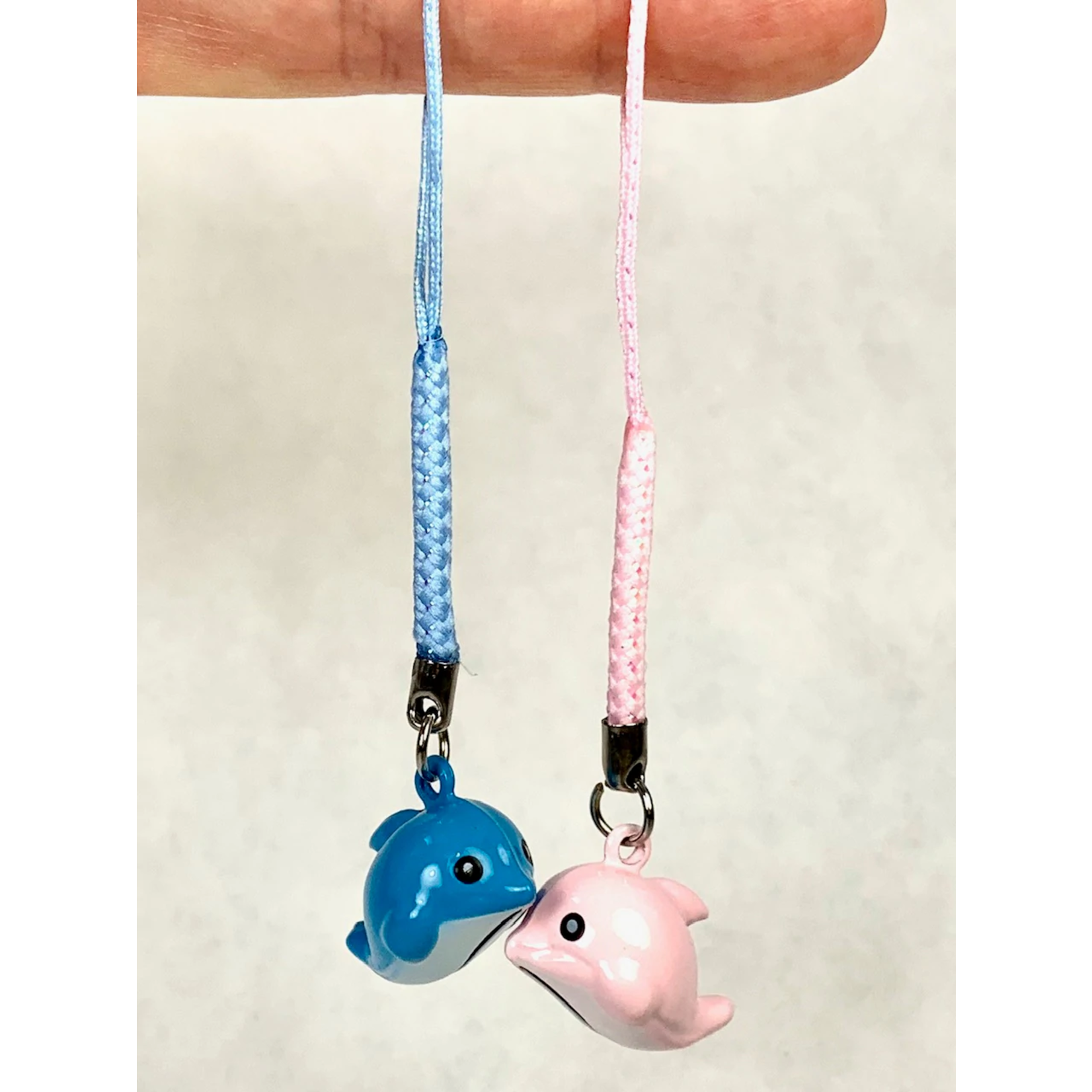 Brass Bell Charm w/strap - Dolphin - 70631